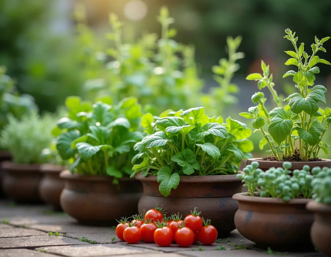 Containers of salad leaves, cherry tomatoes and beans